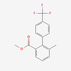 molecular formula C16H13F3O2 B8299286 Methyl 6-methyl-4'-trifluoromethylbiphenyl-2-carboxylate CAS No. 256397-60-1