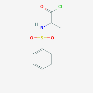 molecular formula C10H12ClNO3S B8299354 tosyl-DL-alanyl chloride 