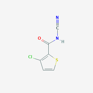 molecular formula C6H3ClN2OS B8299362 N-cyano-3-chloro-thiophene-2-carboxylic acid amide 