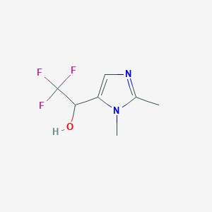 molecular formula C7H9F3N2O B8299428 1-(1,2-dimethyl-1H-imidazol-5-yl)-2,2,2-trifluoroethanol 