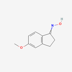 molecular formula C10H11NO2 B8299455 5-Methoxyindan-1-one oxime 