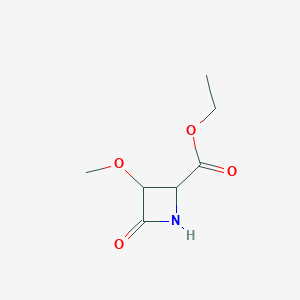 molecular formula C7H11NO4 B8299517 4-Carboethoxy-3-methoxyazetidine-2-one 