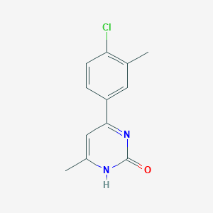 molecular formula C12H11ClN2O B8299523 4-(4-Chloro-3-methyl-phenyl)-6-methyl-1h-pyrimidin-2-one 