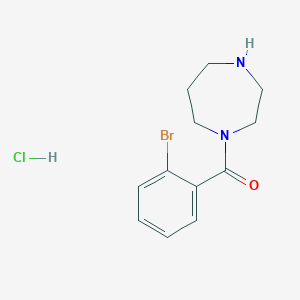 molecular formula C12H16BrClN2O B8299556 (2-Bromo-phenyl)-[1,4]diazepan-1-yl-methanone hydrochloride 