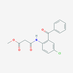 molecular formula C17H14ClNO4 B8299564 N-(2-Benzoyl-4-chloro-phenyl)-malonamic acid methyl ester 