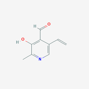 molecular formula C9H9NO2 B8299570 2-Methyl-3-hydroxy-4-formyl-5-vinylpyridine 
