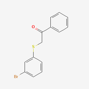 molecular formula C14H11BrOS B8299576 2-(3-Bromo-phenylthio)-1-phenyl-ethanone 