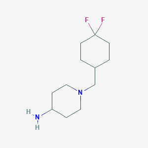 molecular formula C12H22F2N2 B8299705 1-[(4,4-Difluorocyclohexyl)methyl]piperidin-4-amine 