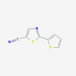molecular formula C8H4N2S2 B8299717 2-Thiophen-2-yl-thiazole-5-carbonitrile 