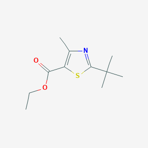 molecular formula C11H17NO2S B8299722 2-tert-Butyl-4-methyl-thiazole-5-carboxylic acid ethyl ester 