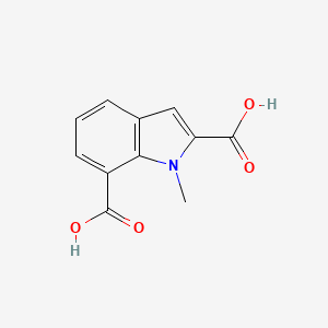 molecular formula C11H9NO4 B8299729 1-methylindole-2,7-dicarboxylic Acid 