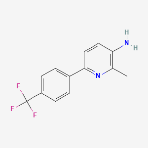molecular formula C13H11F3N2 B8299760 2-Methyl-6-(4-trifluoromethyl-phenyl)-pyridin-3-ylamine 