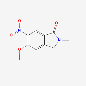 molecular formula C10H10N2O4 B8299808 5-Methoxy-2-methyl-6-nitroisoindolin-1-one 