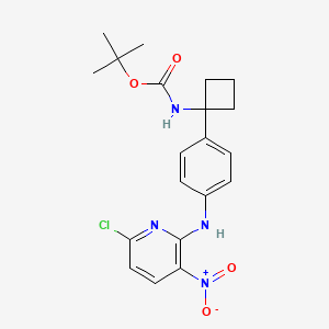 Tert-butyl (1-{4-[(6-chloro-3-nitropyridin-2-yl)amino]phenyl}cyclobutyl)carbamate