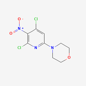 molecular formula C9H9Cl2N3O3 B8299859 4-(4,6-Dichloro-5-nitropyridin-2-yl)-morpholine 