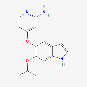 molecular formula C16H17N3O2 B8299860 4-((6-Isopropoxy-1H-indol-5-yl)oxy)pyridin-2-amine 