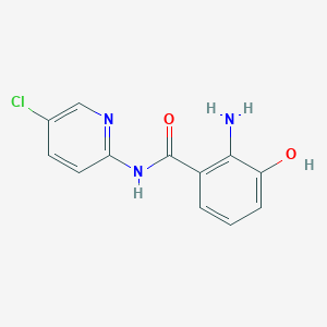 molecular formula C12H10ClN3O2 B8299867 2-amino-N-(5-chloro-2-pyridinyl)-3-hydroxybenzamide 