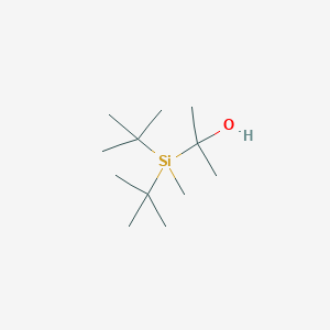 molecular formula C12H28OSi B8299872 Di-tert-butyl(1-hydroxy-1-methylethyl)methylsilane 