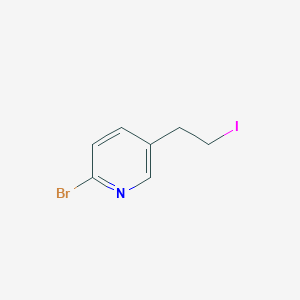 molecular formula C7H7BrIN B8299965 2-Bromo-5-(2-iodoethyl)pyridine 