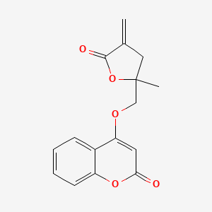 4-((2-Methyl-4-methylene-5-oxotetrahydro-2-furanyl)methoxy)-2H-chromen-2-one