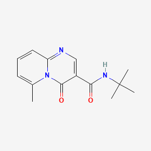 molecular formula C14H17N3O2 B8299981 4H-Pyrido(1,2-a)pyrimidine-3-carboxamide, N-(1,1-dimethylethyl)-6-methyl-4-oxo- CAS No. 125055-54-1