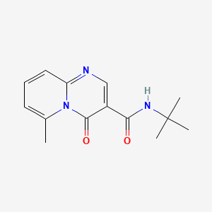 B8299981 4H-Pyrido(1,2-a)pyrimidine-3-carboxamide, N-(1,1-dimethylethyl)-6-methyl-4-oxo- CAS No. 125055-54-1