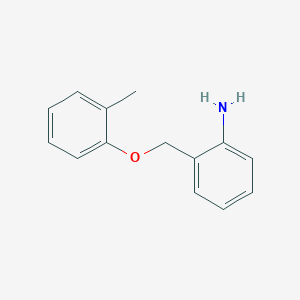 molecular formula C14H15NO B8299991 2-(2'-Methylphenoxymethyl)-aniline 