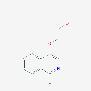 molecular formula C12H12FNO2 B8299992 1-Fluoro-4-(2-methoxyethoxy)isoquinoline CAS No. 1408291-25-7