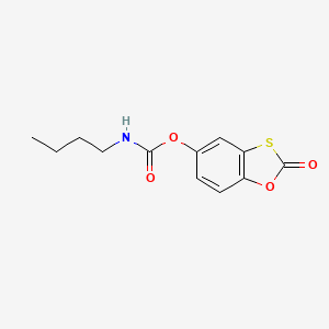 molecular formula C12H13NO4S B8299999 5-(n-Butylcarbamoyloxy)-1,3-benzoxathiol-2-one 