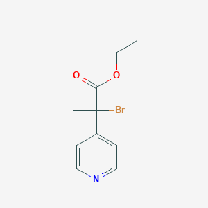 molecular formula C10H12BrNO2 B8300010 Ethyl 2-bromo-2-(pyridin-4-yl)propanoate 