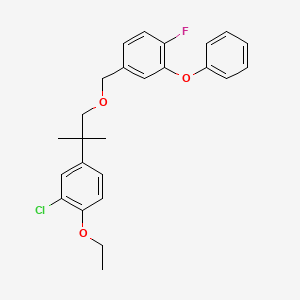 Benzene, 4-((2-(3-chloro-4-ethoxyphenyl)-2-methylpropoxy)methyl)-1-fluoro-2-phenoxy-