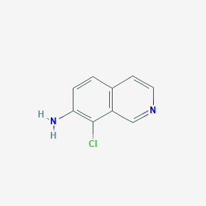 molecular formula C9H7ClN2 B8300039 7-Amino-8-chloroisoquinoline 