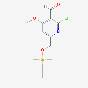 6-(Tert-butyldimethylsilyloxy)methyl-2-chloro-4-methoxy-3-formylpyridine
