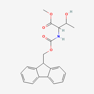 molecular formula C20H21NO5 B8300075 2-[(9H-Fluorene-9-yl)methoxycarbonylamino]-3-hydroxybutyric acid methyl ester 