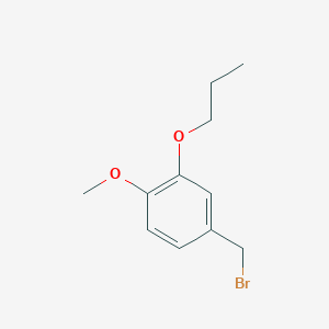 molecular formula C11H15BrO2 B8300117 3-(Propyloxy)-4-methoxybenzyl bromide 