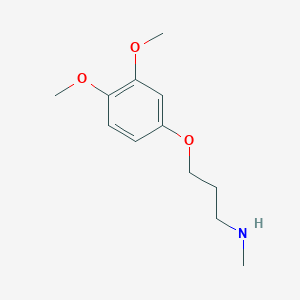 molecular formula C12H19NO3 B8300157 N-methyl-3-(3,4-dimethoxyphenyloxy)-propylamine 