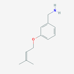 molecular formula C12H17NO B8300165 3-(3-Methyl-2-butenyloxy)-benzylamine 