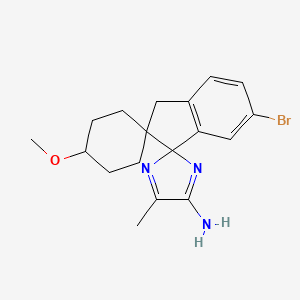 molecular formula C18H22BrN3O B8300174 6'-Bromo-4-methoxy-5''-methyl-3'H-dispiro[cyclohexane-1,2'-indene-1',2''-imidazol]-4''-amine 