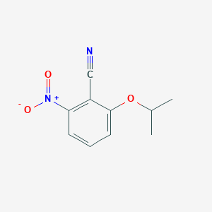 molecular formula C10H10N2O3 B8300194 2-Nitro-6-isopropoxybenzonitrile 