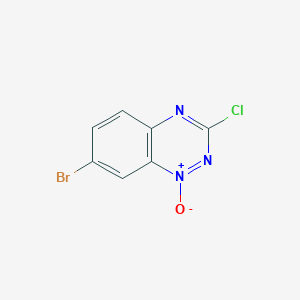 molecular formula C7H3BrClN3O B8300207 7-Bromo-3-chloro-benzo[e][1,2,4]triazine 1-oxide 