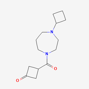 molecular formula C14H22N2O2 B8300234 3-[(4-Cyclobutyl-1,4-diazepan-1-yl)carbonyl]cyclobutanone 
