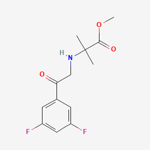 molecular formula C13H15F2NO3 B8300280 Methyl 2-{[2-(3,5-difluorophenyl)-2-oxoethyl]amino}-2-methylpropanoate 