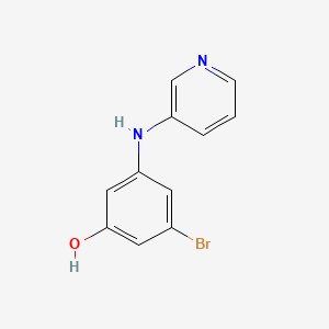 molecular formula C11H9BrN2O B8300285 3-Bromo-5-(pyridin-3-ylamino)-phenol 