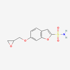 molecular formula C11H11NO5S B8300295 6-[2,3-Epoxypropoxy]-2-sulfamoylbenzo[b]furan 
