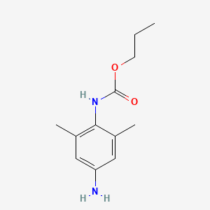 molecular formula C12H18N2O2 B8300405 (4-Amino-2,6-dimethyl-phenyl)-carbamic acid propyl ester 