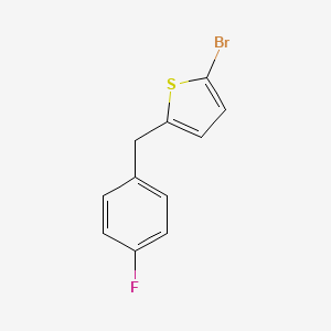 molecular formula C11H8BrFS B8300411 2-Bromo-5-(4-fluorobenzyl)thiophene 