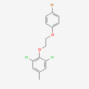 molecular formula C15H13BrCl2O2 B8300434 1-Bromo-4-[2-(2,6-dichloro-4-methylphenoxy)ethoxy]benzene 