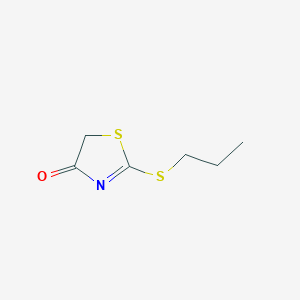 molecular formula C6H9NOS2 B8300458 2-n-Propylthio-1,3-thiazoline-4-one 