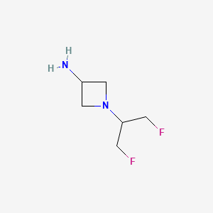 molecular formula C6H12F2N2 B8300491 1-(1,3-Difluoropropan-2-yl)azetidin-3-amine 