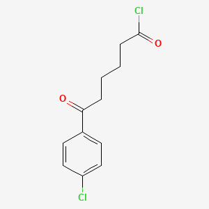 molecular formula C12H12Cl2O2 B8300618 5-(4-Chlorobenzoyl)pentanoyl chloride CAS No. 56721-41-6